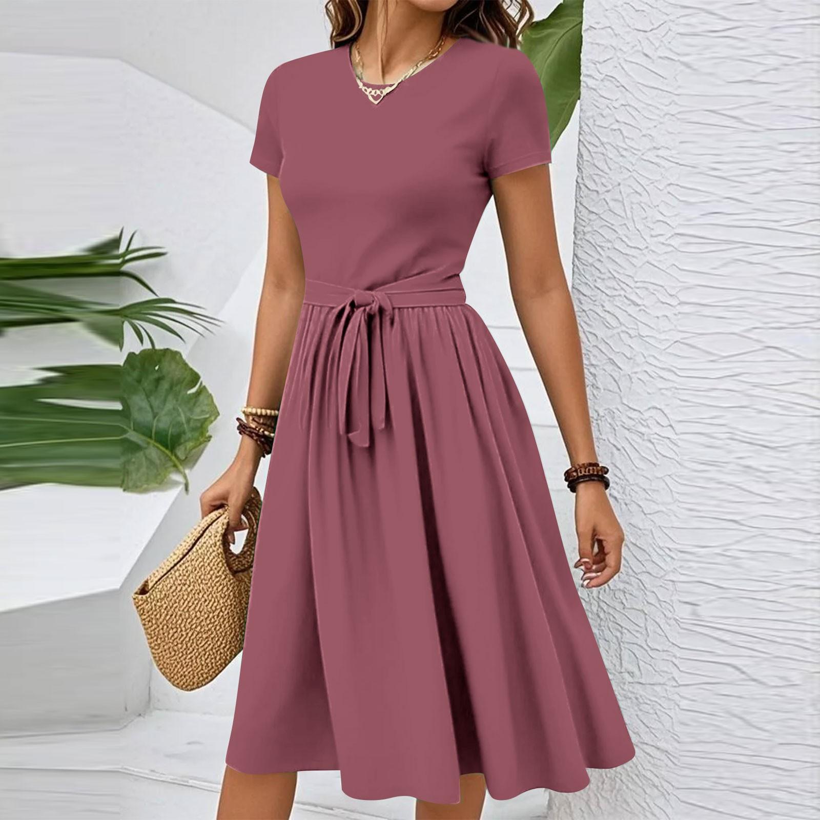 Жіноча повсякденна мода з поясом, квітковим принтом, короткими рукавами та круглим вирізом, елегантна сукня M
Жіноча повсякденна мода з поясом, квітковим принтом, короткими рукавами та круглим вирізом, елегантна сукня M