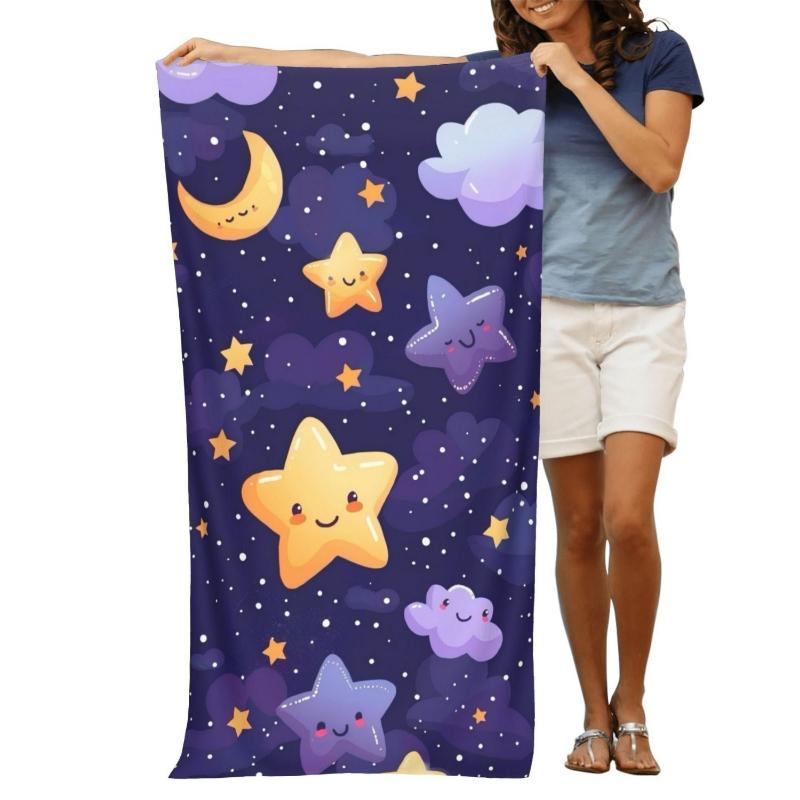 Extra Large Quick-Dry Beach Towel - Soft Microfiber Large Bath & Pool Towel with Starry Night Sky & Stars Design in Purple, W30*H60(CM)
Extra Large Quick-Dry Beach Towel - Soft Microfiber Large Bath & Pool Towel with Starry Night Sky & Stars Design in Purple, W30*H60(CM)