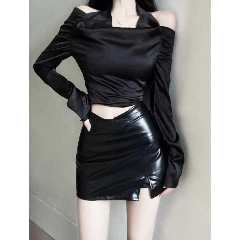Plus Size Black PU Leather Bodycon Mini Skirt - European & American Style, High Waist, Slimming, Sexy Autumn Wear for Women M
Plus Size Black PU Leather Bodycon Mini Skirt - European & American Style, High Waist, Slimming, Sexy Autumn Wear for Women M
