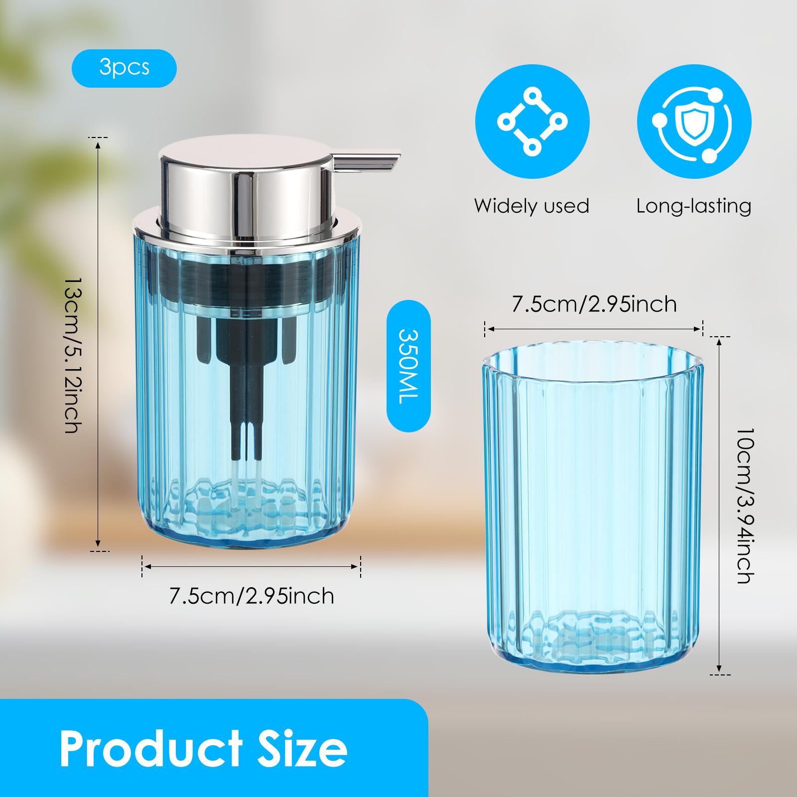 3Pcs 350 ml Foaming Hand Soap Dispenser PET Clear Lotion Container Pump Bottle Toner Shower Gel Shampoo Dispenser for Bathroom
3Pcs 350 ml Foaming Hand Soap Dispenser PET Clear Lotion Container Pump Bottle Toner Shower Gel Shampoo Dispenser for Bathroom