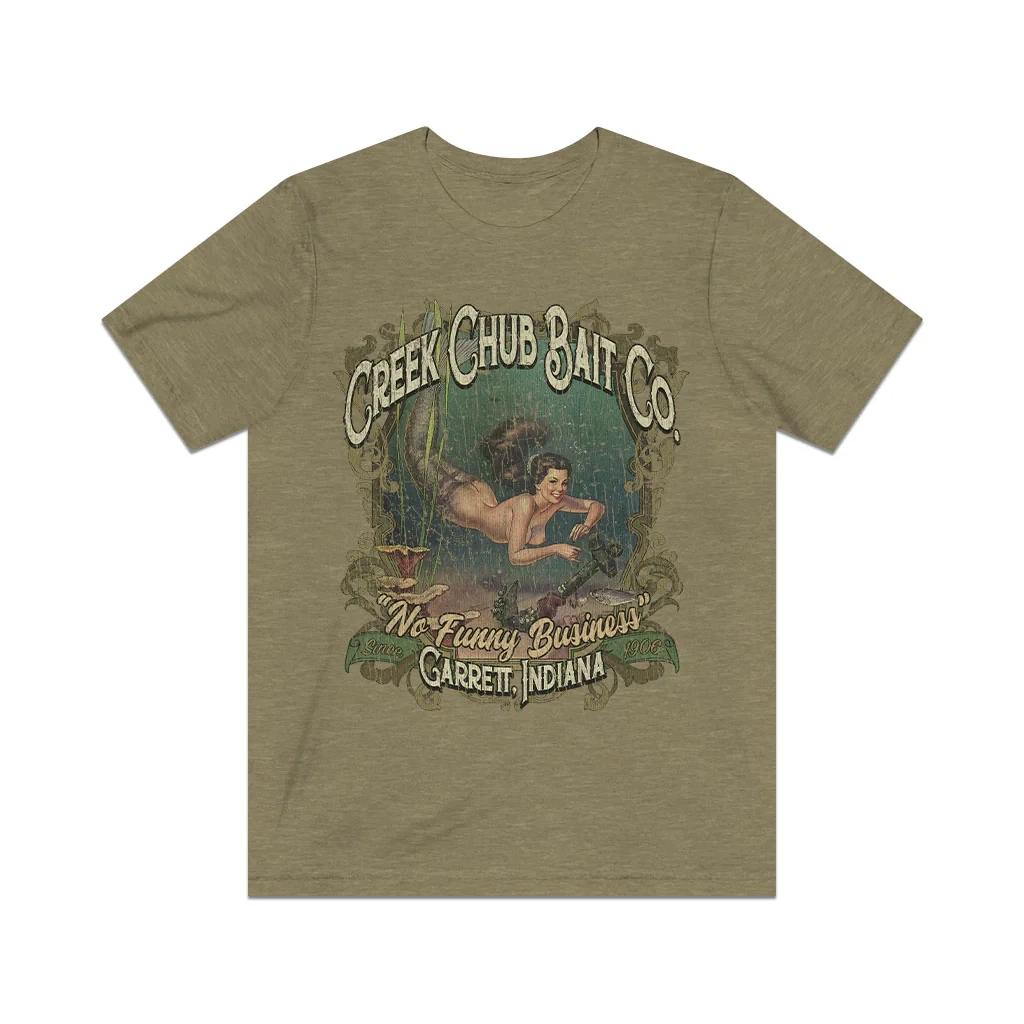 Creek Chub Bait Co. No Funny Business 1906 Vintage Men s T shirt 3XL
Creek Chub Bait Co. No Funny Business 1906 Vintage Men s T shirt 3XL