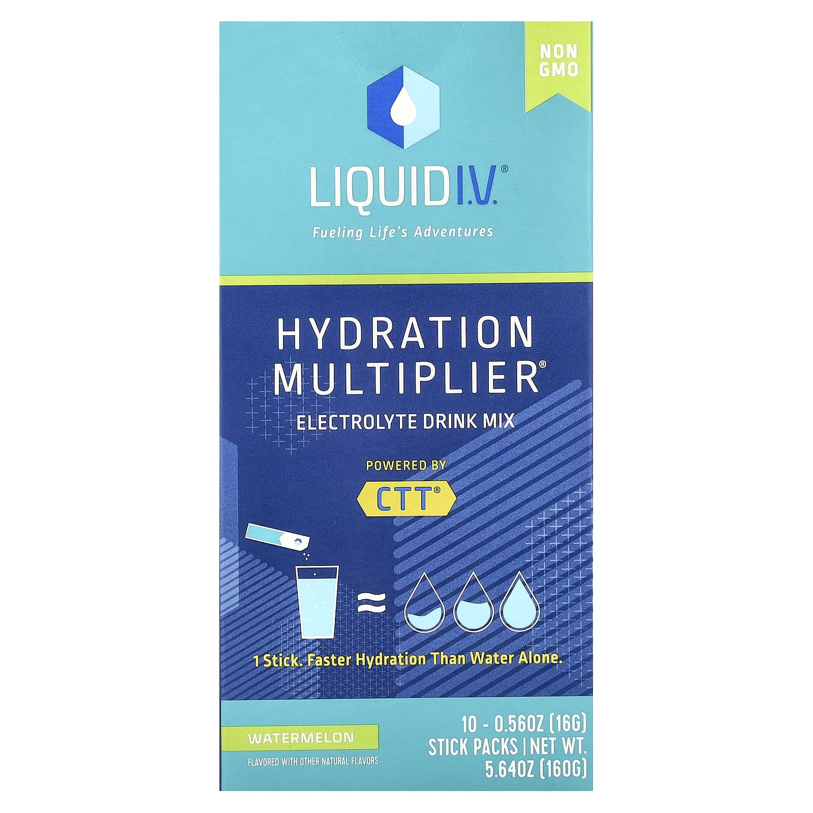 Liquid I.V., Hydration Multiplier, Electrolyte Drink Mix, Watermelon Flavor, 10 Individual Stick Packs, 0.56 oz (16 g) Each
Liquid I.V., Hydration Multiplier, Electrolyte Drink Mix, Watermelon Flavor, 10 Individual Stick Packs, 0.56 oz (16 g) Each