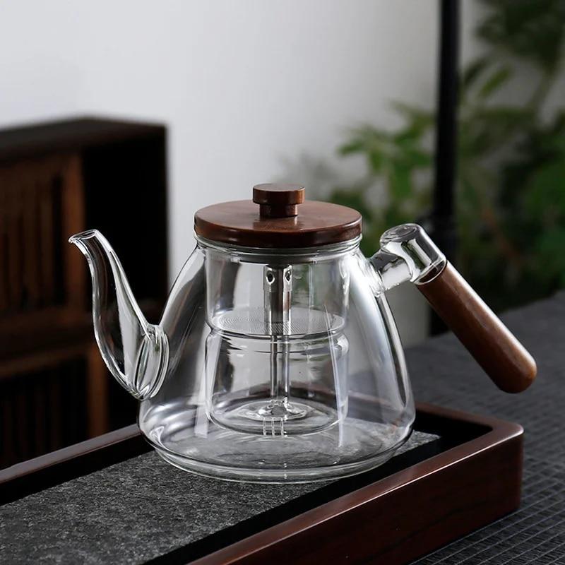 Large-capacity Wooden Hle Lid Glass Teapot Tea Ceremony Glass Kettle Filter High Boron Silicon Tea Maker Home Teaware
Large-capacity Wooden Hle Lid Glass Teapot Tea Ceremony Glass Kettle Filter High Boron Silicon Tea Maker Home Teaware