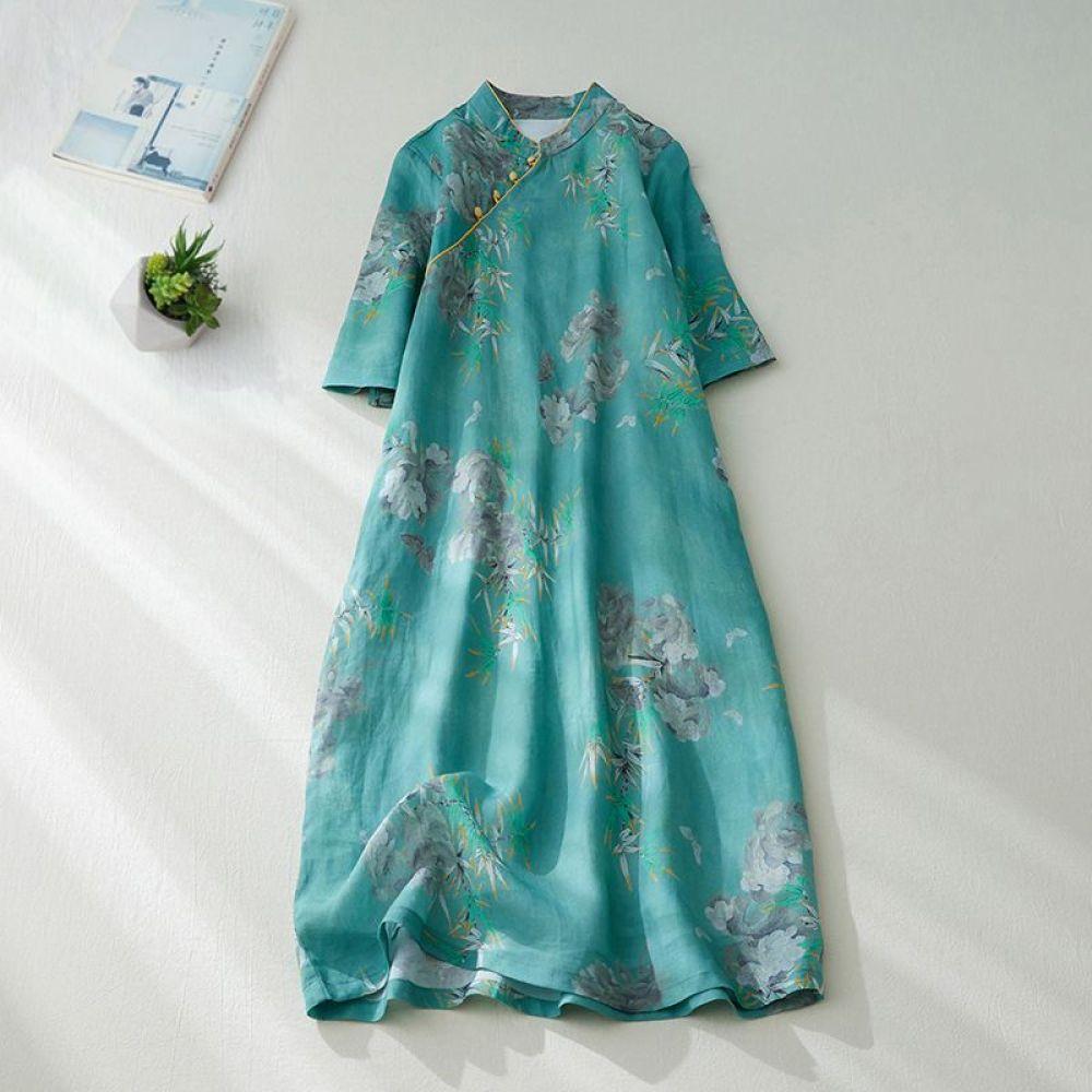 Литературное улучшенное платье средней длины Cheongsam в китайском стиле с воротником-стойкой для женщин
Литературное улучшенное платье средней длины Cheongsam в китайском стиле с воротником-стойкой для женщин