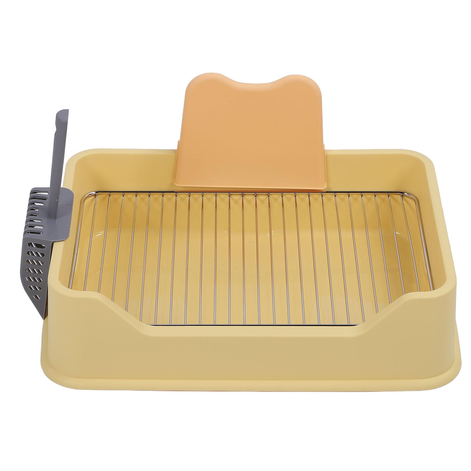 Cat Litter Box with Baffle Stainless Steel Rack Anti Splashing Stylish Look Kitty Litter Box Cat Toilet for Small жовтий
Cat Litter Box with Baffle Stainless Steel Rack Anti Splashing Stylish Look Kitty Litter Box Cat Toilet for Small жовтий