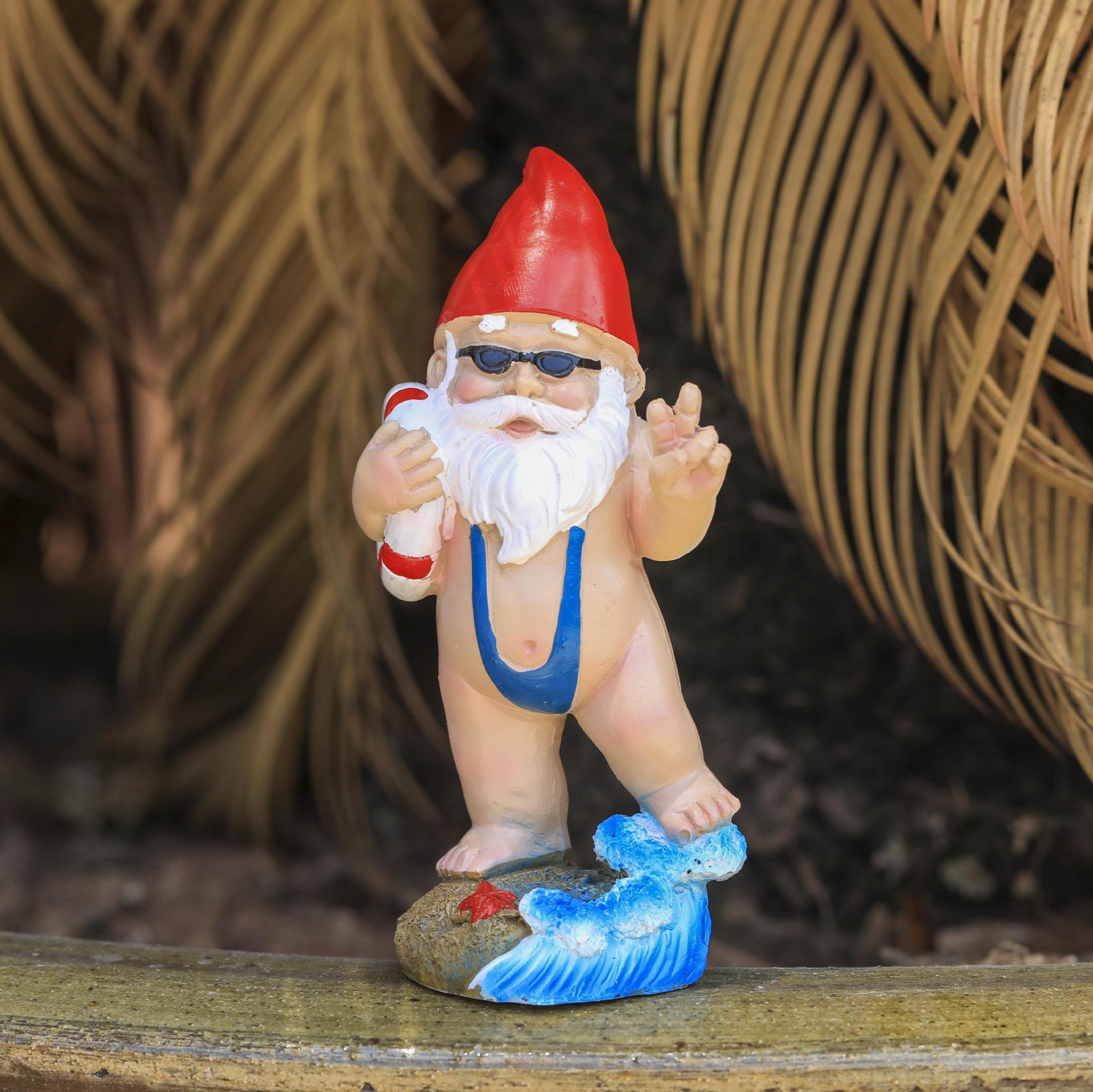 Surfing Dwarf Resin Figurine: Bikini-Clad with Swim Ring for Garden Decor One Size
Surfing Dwarf Resin Figurine: Bikini-Clad with Swim Ring for Garden Decor One Size