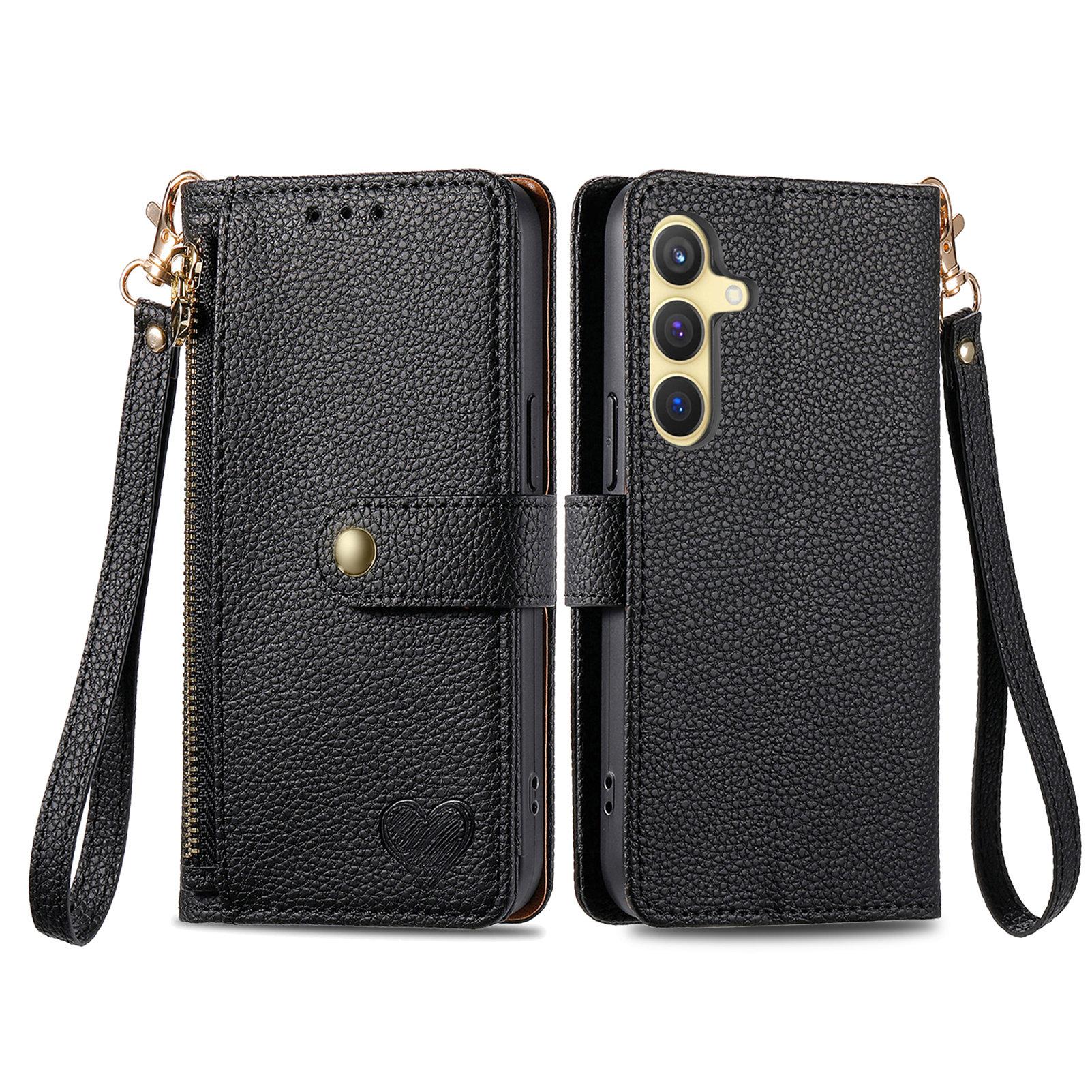 For Samsung Galaxy S25+ Case RFID Blocking Zipper Pocket Leather Wallet Phone Cover with Strap Green
For Samsung Galaxy S25+ Case RFID Blocking Zipper Pocket Leather Wallet Phone Cover with Strap Green