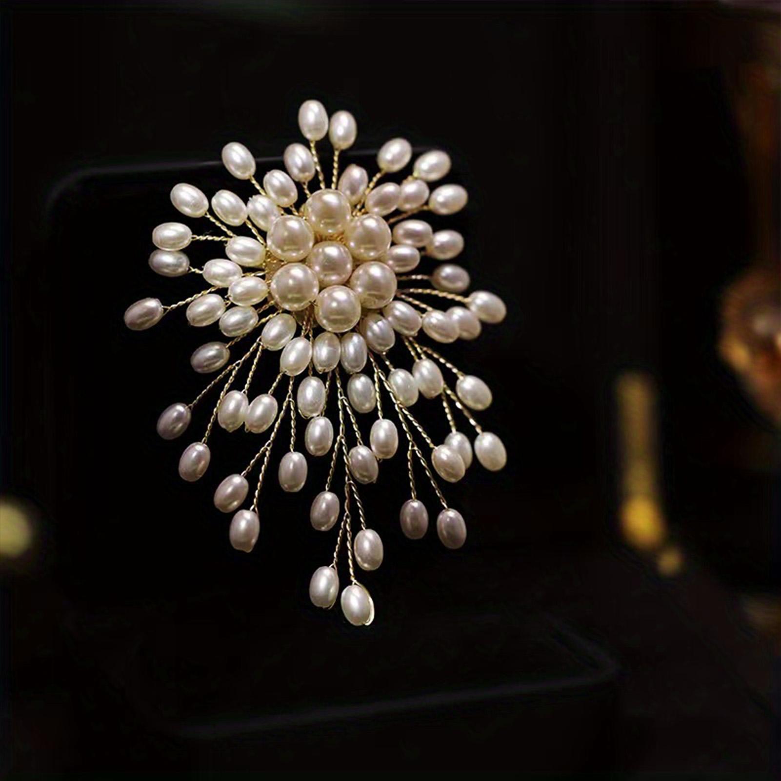 Baroque Style Imitation Pearl Brooch Flower Design Fashion Accessory for Women Men Decorative Gift for Wedding Party
Baroque Style Imitation Pearl Brooch Flower Design Fashion Accessory for Women Men Decorative Gift for Wedding Party
