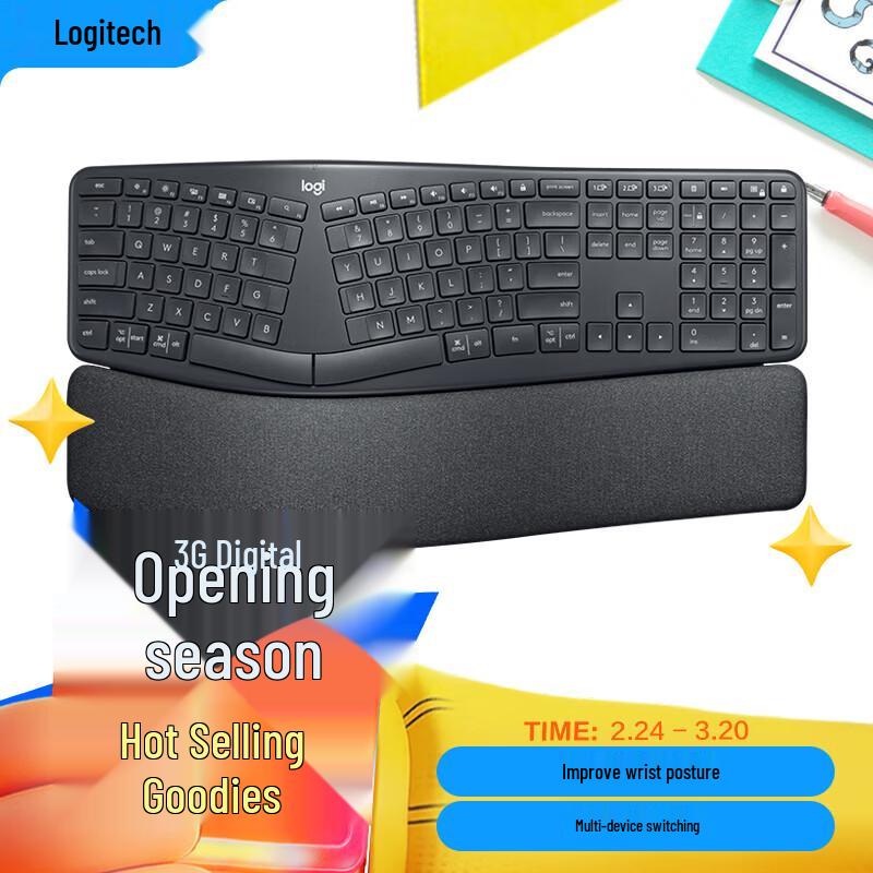 Logitech ERGO K860 Ergonomic Wireless Bluetooth Keyboard
Logitech ERGO K860 Ergonomic Wireless Bluetooth Keyboard