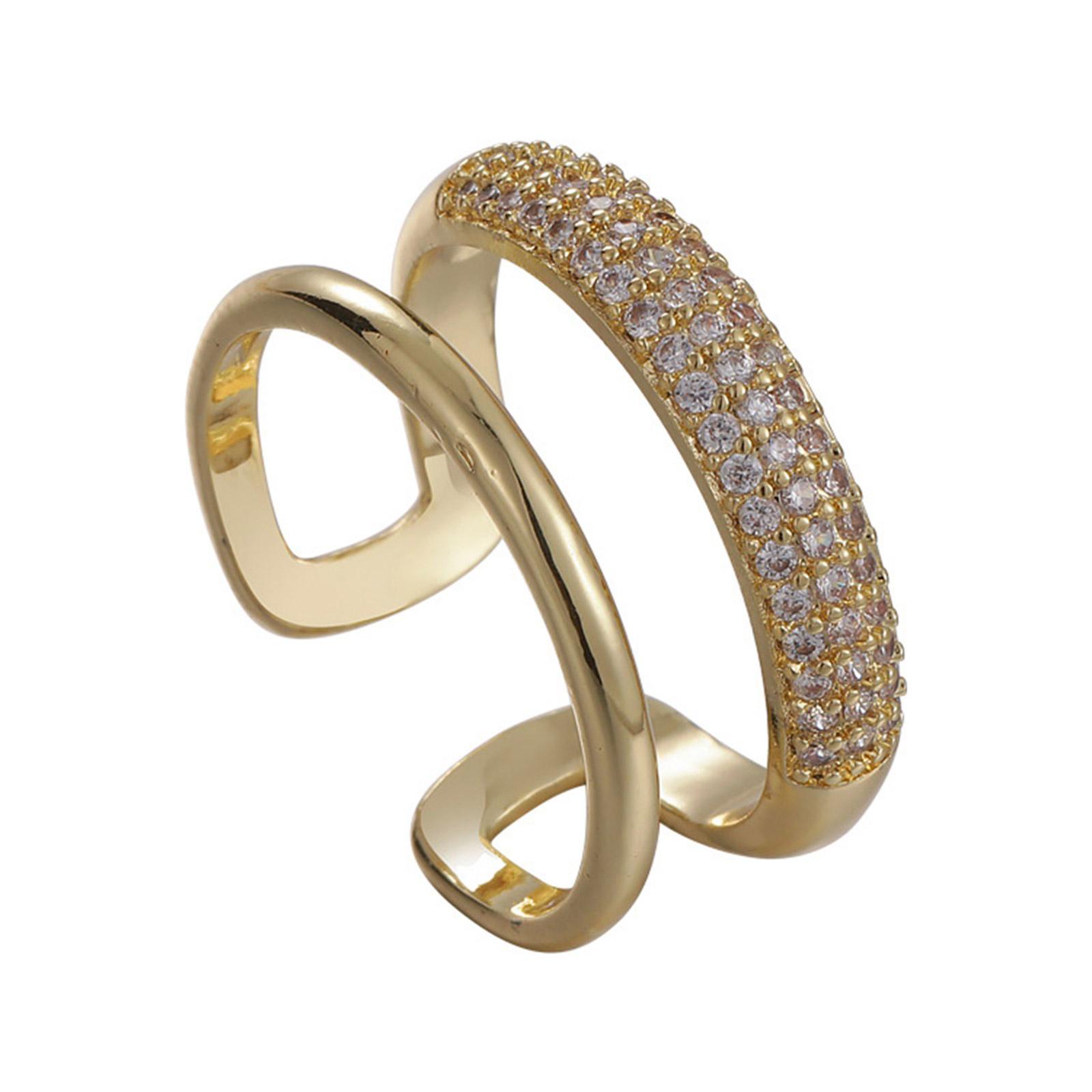Elegant Double Layer Ring with Micro Pave Zirconia Sophisticated Rhinestones Opening Finger Rings Wedding Jewelry золотой
Elegant Double Layer Ring with Micro Pave Zirconia Sophisticated Rhinestones Opening Finger Rings Wedding Jewelry золотой