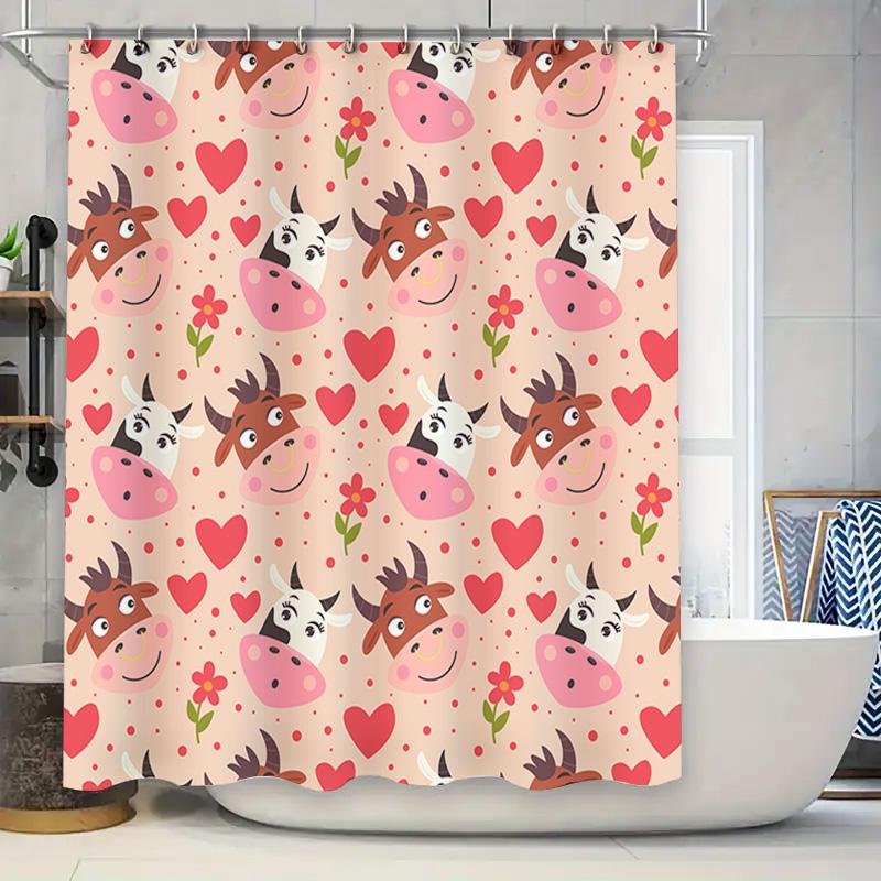 Adorable Pink Hearts Cow Print Shower Curtain For Bathroom Decor Home Decoration Gift Idea W60H190(CM)-1 Pcs
Adorable Pink Hearts Cow Print Shower Curtain For Bathroom Decor Home Decoration Gift Idea W60H190(CM)-1 Pcs