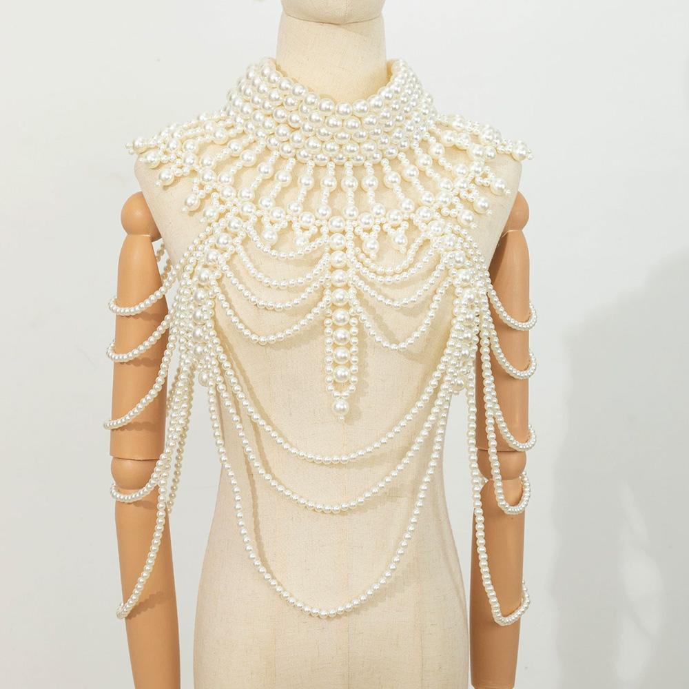 Pearl Body Chain Handmade Woven Faux Pearl Beaded Tassel Body Chain Elegant Wedding Baquet Party Women Accessories Other білий
Pearl Body Chain Handmade Woven Faux Pearl Beaded Tassel Body Chain Elegant Wedding Baquet Party Women Accessories Other білий