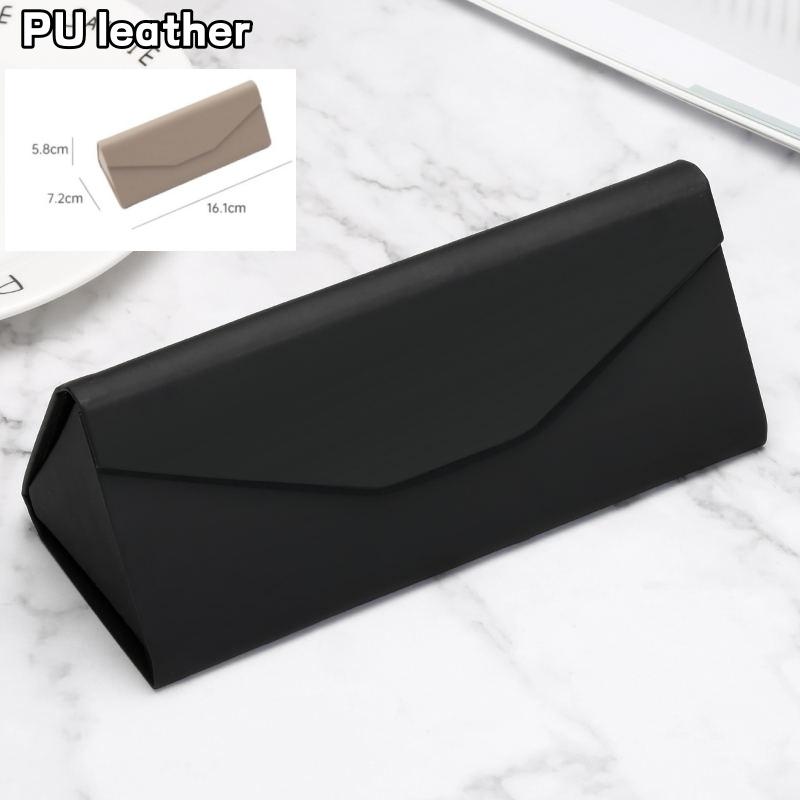 Portable Triangle Folding Glasses Case Folding Sunglasses Box Velvet/PU Leather Reading Glasses Protective Cover матовий чорний колір
Portable Triangle Folding Glasses Case Folding Sunglasses Box Velvet/PU Leather Reading Glasses Protective Cover матовий чорний колір