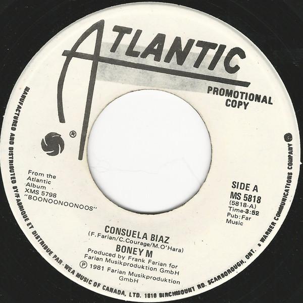 7-дюймовая пластинка BONEY M. Consuela Biaz MS5818PROMO Atlantic 1981 Канада SoulFunk Б/у
7-дюймовая пластинка BONEY M. Consuela Biaz MS5818PROMO Atlantic 1981 Канада SoulFunk Б/у