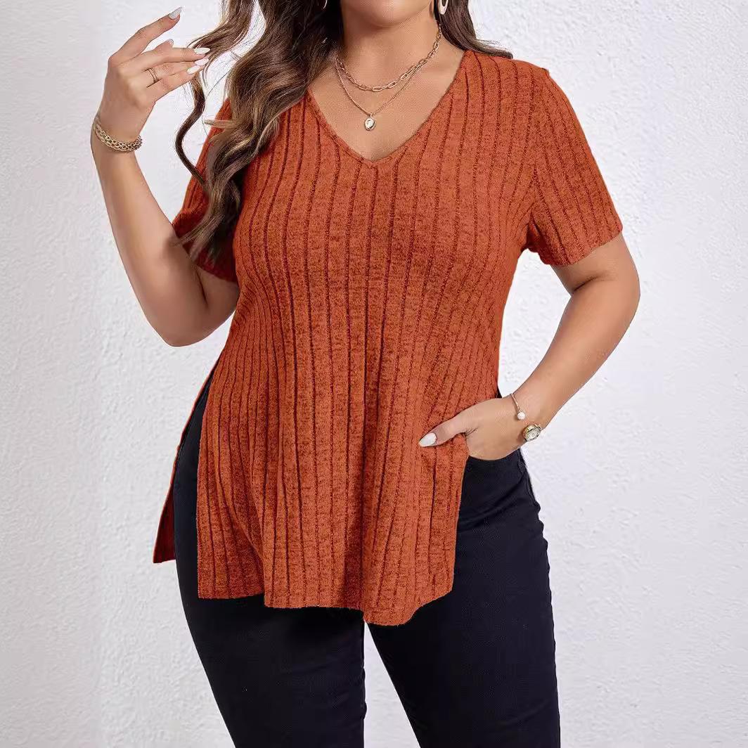 Літня футболка з коротким рукавом 2024 року. Жіночі футболки великих розмірів. Однотонна смугаста футболка з боковим розрізом. Жіночі вуличні топи з V-подібним вирізом. 5xl Xxxxxl. Чорні футболки. 5XL верблюд
Літня футболка з коротким рукавом 2024 року. Жіночі футболки великих розмірів. Однотонна смугаста футболка з боковим розрізом. Жіночі вуличні топи з V-подібним вирізом. 5xl Xxxxxl. Чорні футболки. 5XL верблюд