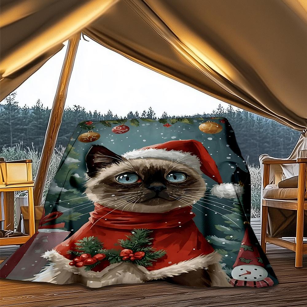 1pc Christmas Cat Decorations Outdoor Blanket - Lightweight Flannel Throw For Travel, Camping, Livingroom, Couch, Chair yy251114253 75x90cm
1pc Christmas Cat Decorations Outdoor Blanket - Lightweight Flannel Throw For Travel, Camping, Livingroom, Couch, Chair yy251114253 75x90cm