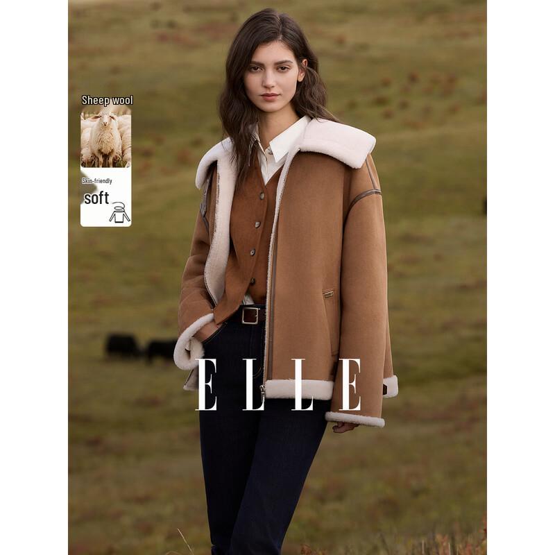 ELLE Vintage Faux Suede Shearling Coat L
ELLE Vintage Faux Suede Shearling Coat L