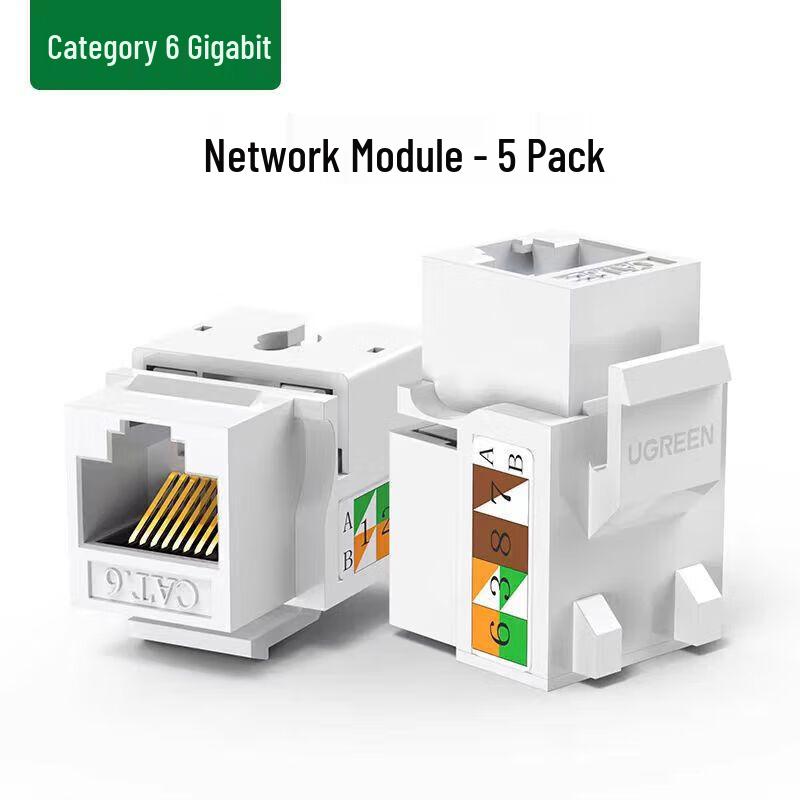 UGREEN Cat6 Gigabit Ethernet Wall Plate Module
UGREEN Cat6 Gigabit Ethernet Wall Plate Module