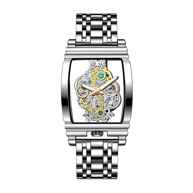 Модные мужские часы от ведущего бренда с полым механизмом, немеханические часы, большой циферблат, бочкообразные, деловые кварцевые часы
Модные мужские часы от ведущего бренда с полым механизмом, немеханические часы, большой циферблат, бочкообразные, деловые кварцевые часы