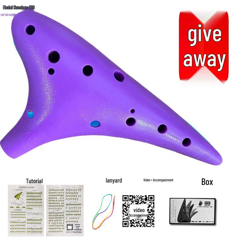12-Hole Resin Ocarina AC Key, Drop-Resistant, Perfect for School Students, Mini Plastic Alto C. фіолетовий
12-Hole Resin Ocarina AC Key, Drop-Resistant, Perfect for School Students, Mini Plastic Alto C. фіолетовий