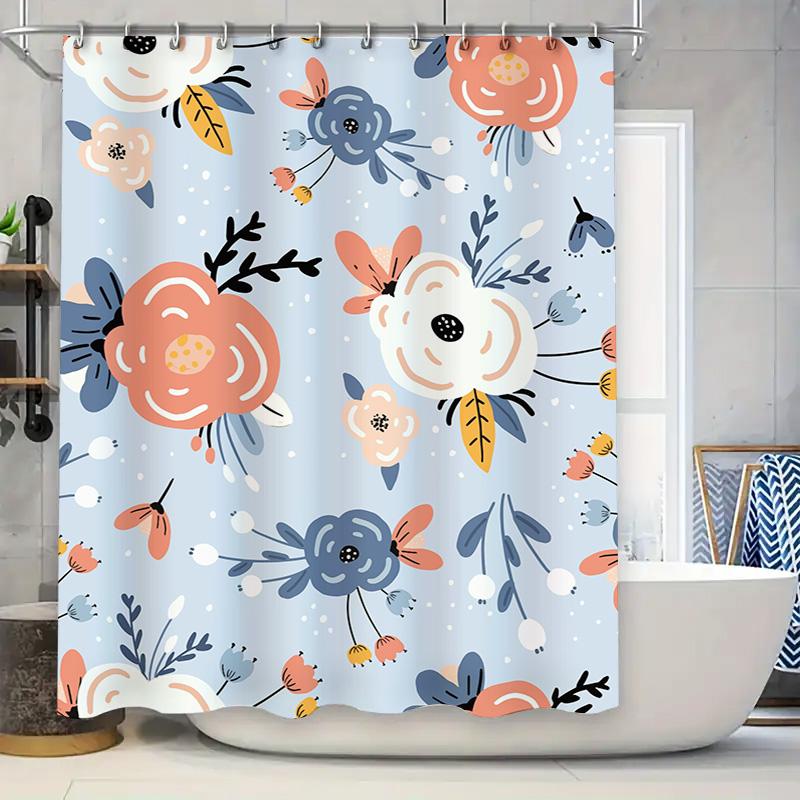 Charming Floral Shower Curtain Soft Blue Pink Design For Bathroom Decor Waterproof Fabric With Rings Included W60H190(CM)-1 Pcs
Charming Floral Shower Curtain Soft Blue Pink Design For Bathroom Decor Waterproof Fabric With Rings Included W60H190(CM)-1 Pcs
