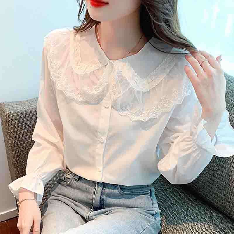 New 2024 Fashion Autumn Long Sleeve Casual Doll Collar White Blouse Shirt Women Tops Blouses Shirts J545
New 2024 Fashion Autumn Long Sleeve Casual Doll Collar White Blouse Shirt Women Tops Blouses Shirts J545