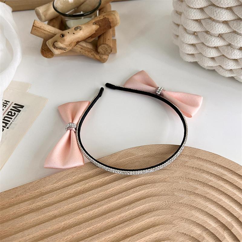 Корейская роскошная блестящая стразами черная двусторонняя повязка на голову с бантом женская темпераментная шикарная резинка для волос обруч для волос аксессуары для волос подарок