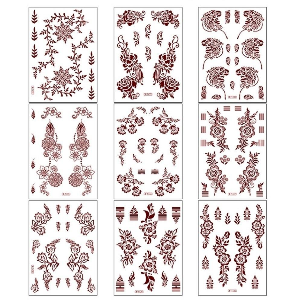 9pcs India Mehndi Flower Henna Temporary Tattoo Fake Body Art Sticker Women/Lady/Girl Set B
9pcs India Mehndi Flower Henna Temporary Tattoo Fake Body Art Sticker Women/Lady/Girl Set B