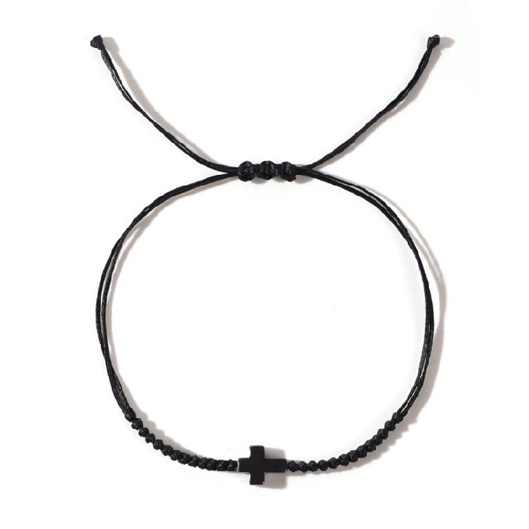 Minimalist Fashion Bracelet for Men Adjustable Black Cord Crucifix Detail Hand Chain Handwoven Jewelry Gift Valentine 1
Minimalist Fashion Bracelet for Men Adjustable Black Cord Crucifix Detail Hand Chain Handwoven Jewelry Gift Valentine 1