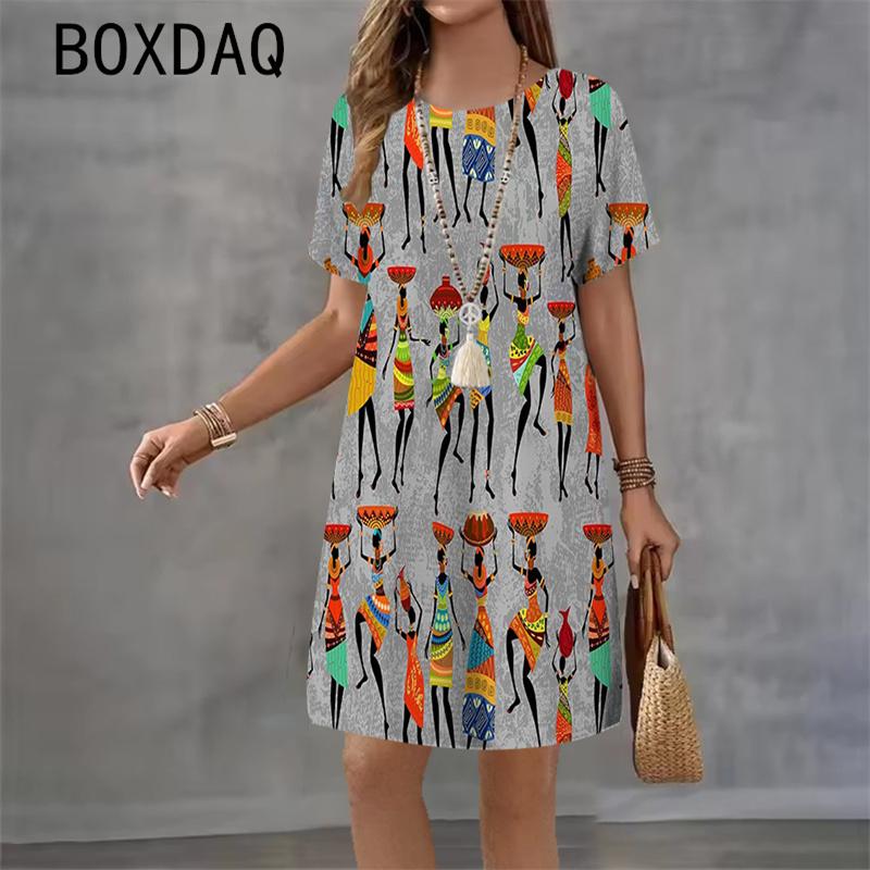 Round Neck Short Sleeve Casual Mini Skirt for Women Summer 2026 New Beach Party Dress Vestidos 6XL
Round Neck Short Sleeve Casual Mini Skirt for Women Summer 2026 New Beach Party Dress Vestidos 6XL