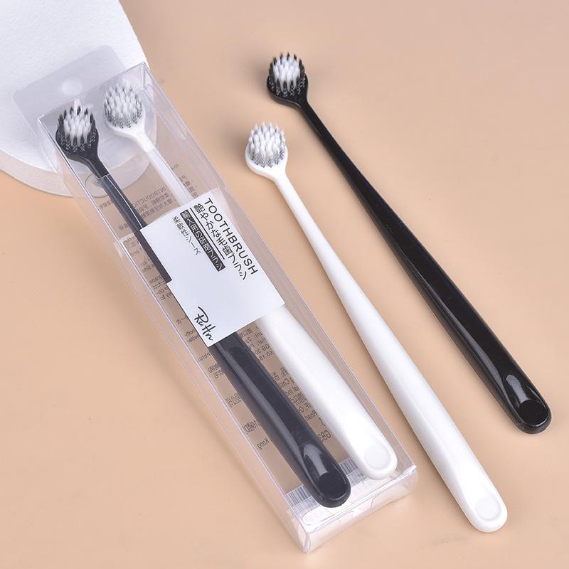 Black White Lovers Round Head Toothbrush Adult Trip Convenient Carry Hand Movement Cleaning Teeth Bacterium Prevent Tooth Decay чорний білий колір
Black White Lovers Round Head Toothbrush Adult Trip Convenient Carry Hand Movement Cleaning Teeth Bacterium Prevent Tooth Decay чорний білий колір