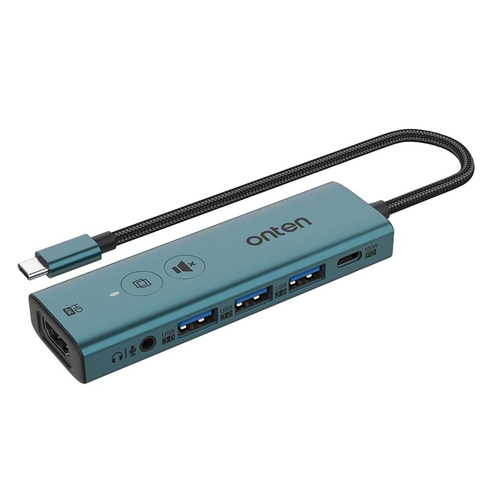ONTEN UC123+ 15cm Cable Type-C to HD+3xUSB3.0+USB-C+3.5mm Ports USB Hub Adapter with Buttons A
ONTEN UC123+ 15cm Cable Type-C to HD+3xUSB3.0+USB-C+3.5mm Ports USB Hub Adapter with Buttons A