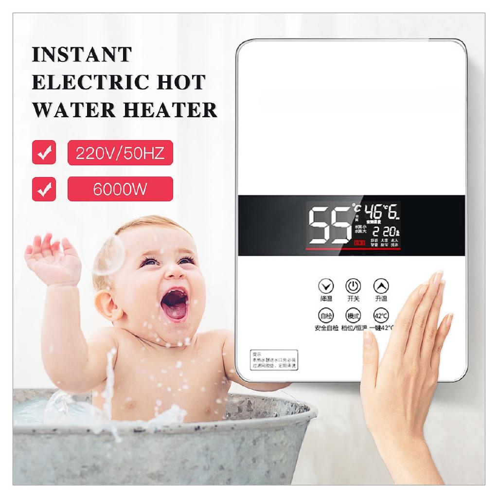 6000 Вт Мгновенный нагрев Электрический водонагреватель Светодиодный дисплей Быстрый нагреватель Бытовой Регулировка температуры + Душевая насадка
6000 Вт Мгновенный нагрев Электрический водонагреватель Светодиодный дисплей Быстрый нагреватель Бытовой Регулировка температуры + Душевая насадка