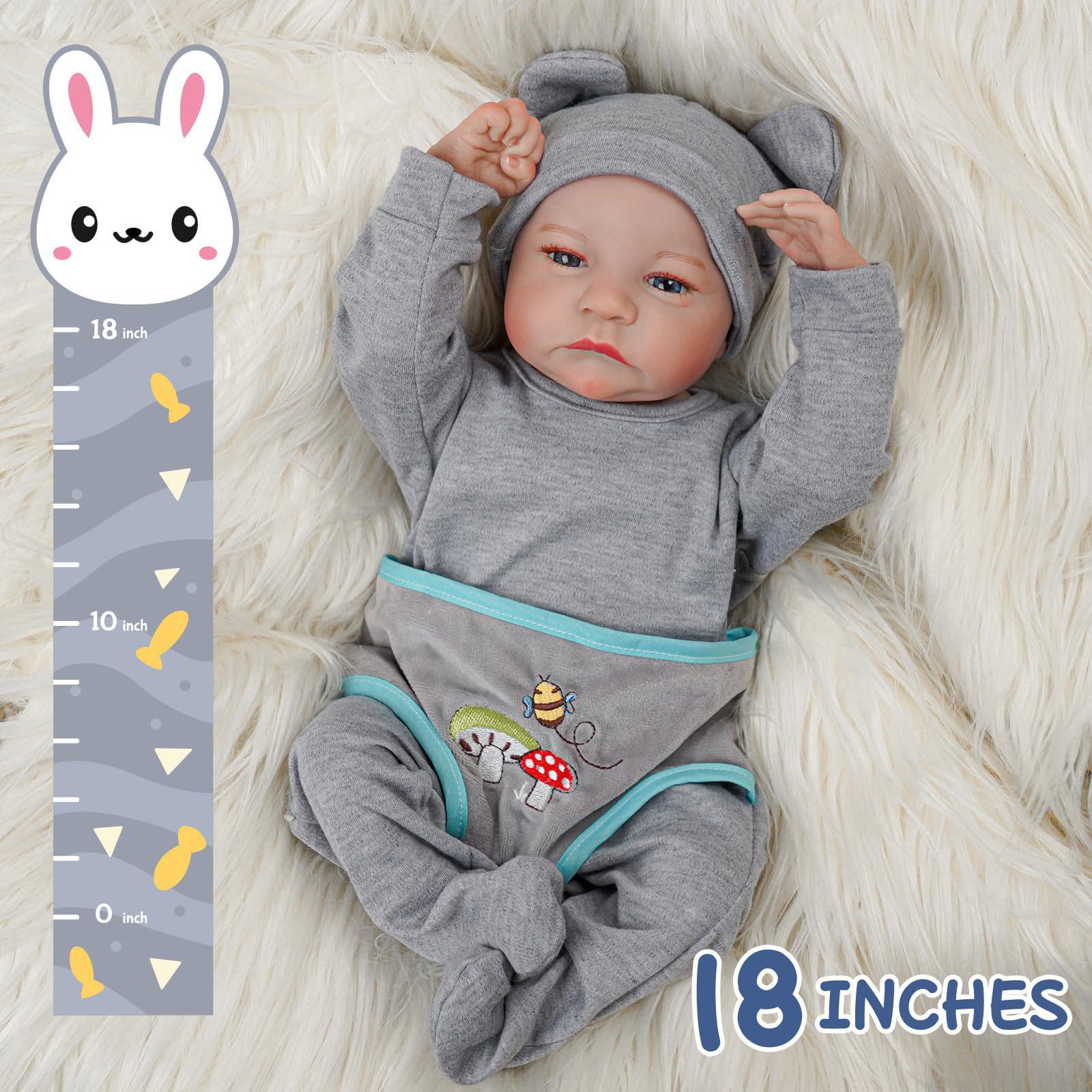 45CM Reborn Baby Doll - Realistic Vinyl Soft Toy Gift 18-inch Cloth Body with Painted Hair
45CM Reborn Baby Doll - Realistic Vinyl Soft Toy Gift 18-inch Cloth Body with Painted Hair