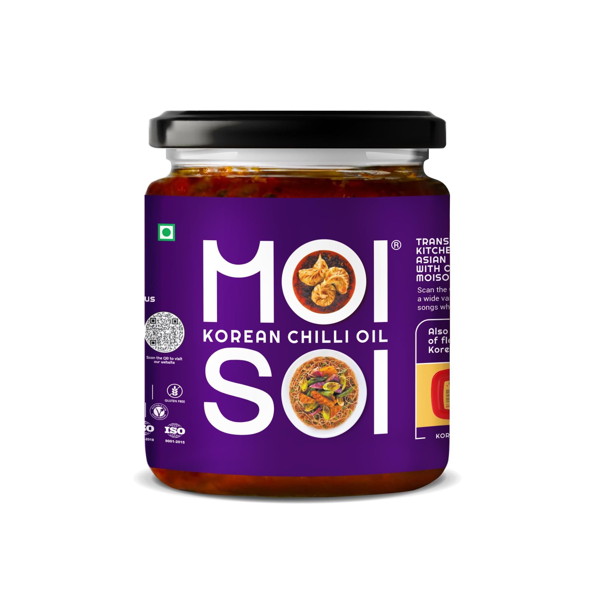 MOI SOI® Korean Chilli Oil | 175g | Authentic Chilli Oil with Sichuan Chilli, Fermented Black Beans & Asian Aromatics | Vegan, No MSG | Perfect f
MOI SOI® Korean Chilli Oil | 175g | Authentic Chilli Oil with Sichuan Chilli, Fermented Black Beans & Asian Aromatics | Vegan, No MSG | Perfect f