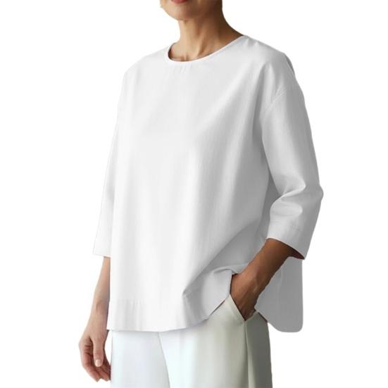 Women Tops Loose Fit Back Slit Design Summer Blouse Round Neck 3/4 Sleeve Work Party Office Casual Tops Daily Wear L белый
Women Tops Loose Fit Back Slit Design Summer Blouse Round Neck 3/4 Sleeve Work Party Office Casual Tops Daily Wear L белый