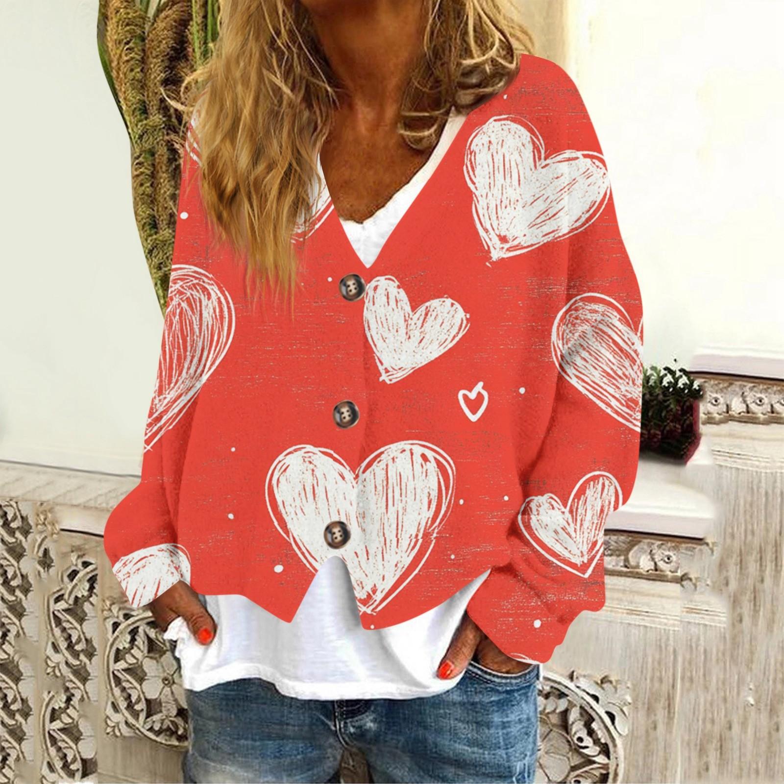 Жіноча модна повсякденна куртка з принтом і довгим рукавом до Дня Святого Валентина L червоний
Жіноча модна повсякденна куртка з принтом і довгим рукавом до Дня Святого Валентина L червоний