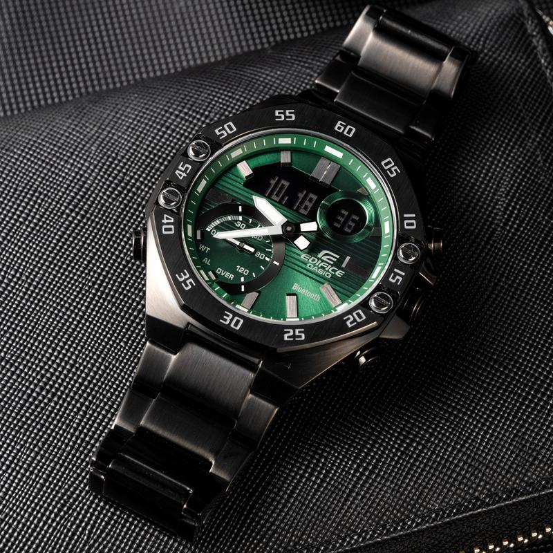 CASIO EDIFICE series classic quartz business waterproof watch Quartz Steel Strap men s watch green dial ECB-10YDC-3APR синій
CASIO EDIFICE series classic quartz business waterproof watch Quartz Steel Strap men s watch green dial ECB-10YDC-3APR синій