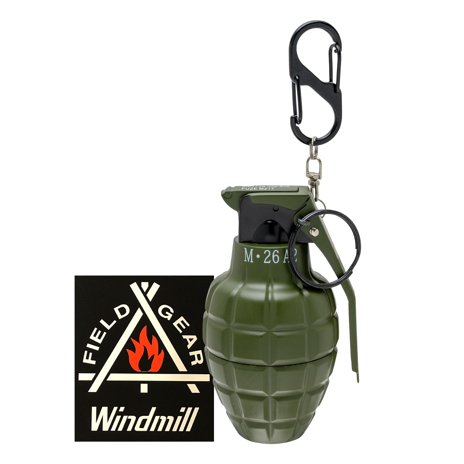 WINDMILL Lighter Grenade Turbo Lighter Gas Filled Type Grenade Type with Carabiner GRENADE TURBO LIGHTER Khaki 71390022K хакі
WINDMILL Lighter Grenade Turbo Lighter Gas Filled Type Grenade Type with Carabiner GRENADE TURBO LIGHTER Khaki 71390022K хакі