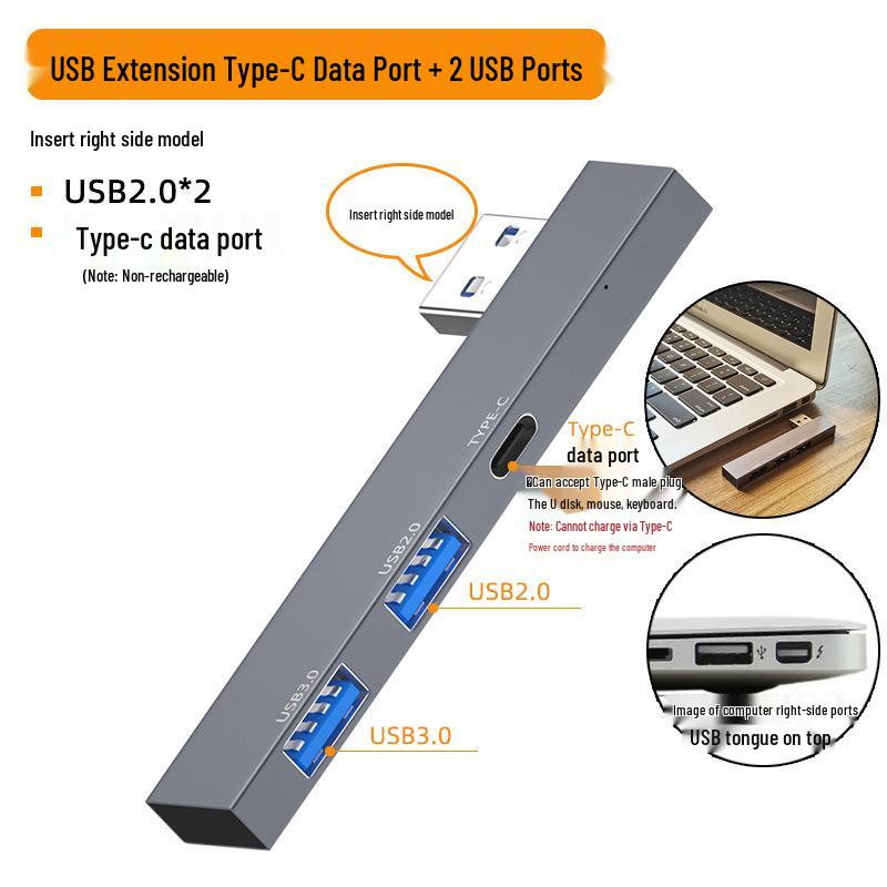 USB-C Multi-Port Expansion Dock: USB3.0 Splitter and USB2.0 Hub
USB-C Multi-Port Expansion Dock: USB3.0 Splitter and USB2.0 Hub