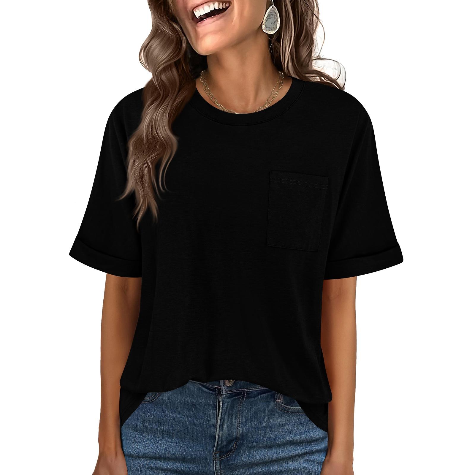 Women Casual Loose Fit Crew Neck Short Sleeve T Shirt with Pocket Comfortable Relaxed Style Lightweight Top for Daily Wear XXL чёрный
Women Casual Loose Fit Crew Neck Short Sleeve T Shirt with Pocket Comfortable Relaxed Style Lightweight Top for Daily Wear XXL чёрный