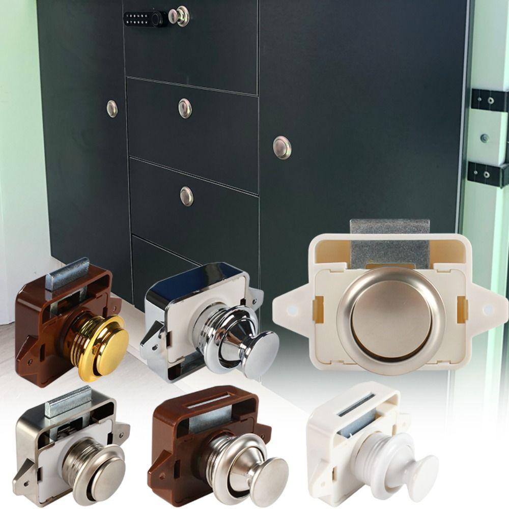 Motor Button Locks RV Caravan Cupboard Door Lock Camper Car Push Lock Drawer Lock Cabinet Catch 5200-BG
Motor Button Locks RV Caravan Cupboard Door Lock Camper Car Push Lock Drawer Lock Cabinet Catch 5200-BG