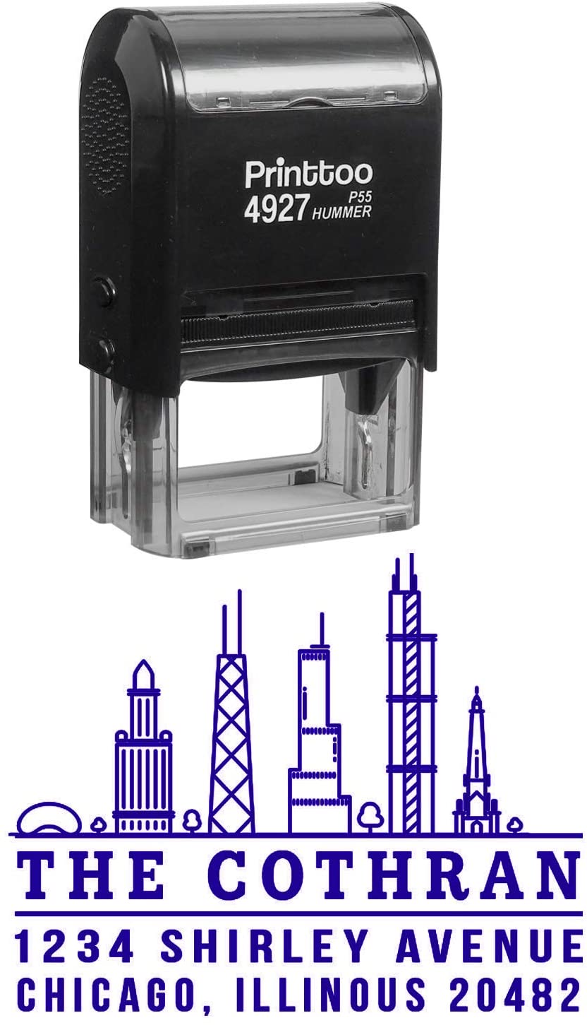 Printtoo Custom Return Address Personalized Self Inking With Chicago City Places Rubber 2.4 x 1.4 Inches (Approx) фиолетовый
Printtoo Custom Return Address Personalized Self Inking With Chicago City Places Rubber 2.4 x 1.4 Inches (Approx) фиолетовый