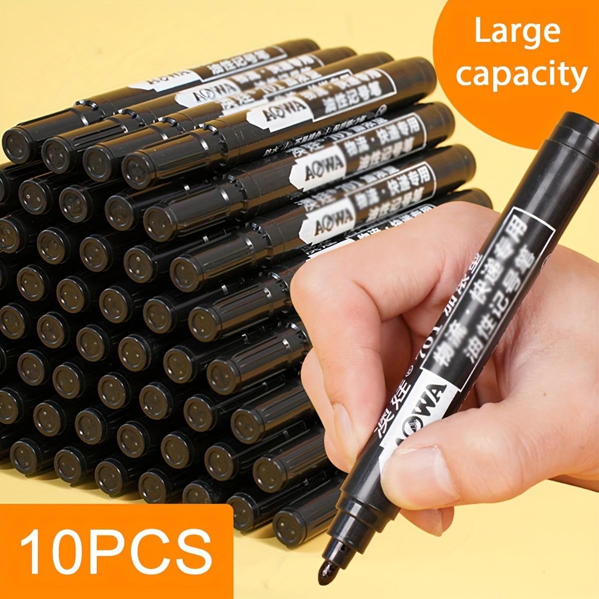 10/50pcs Black Waterproof Markers, Large Capacity Oil-Based Non-Fading Thick Tip Suitable for Logistics Multi-Purpose Use
10/50pcs Black Waterproof Markers, Large Capacity Oil-Based Non-Fading Thick Tip Suitable for Logistics Multi-Purpose Use