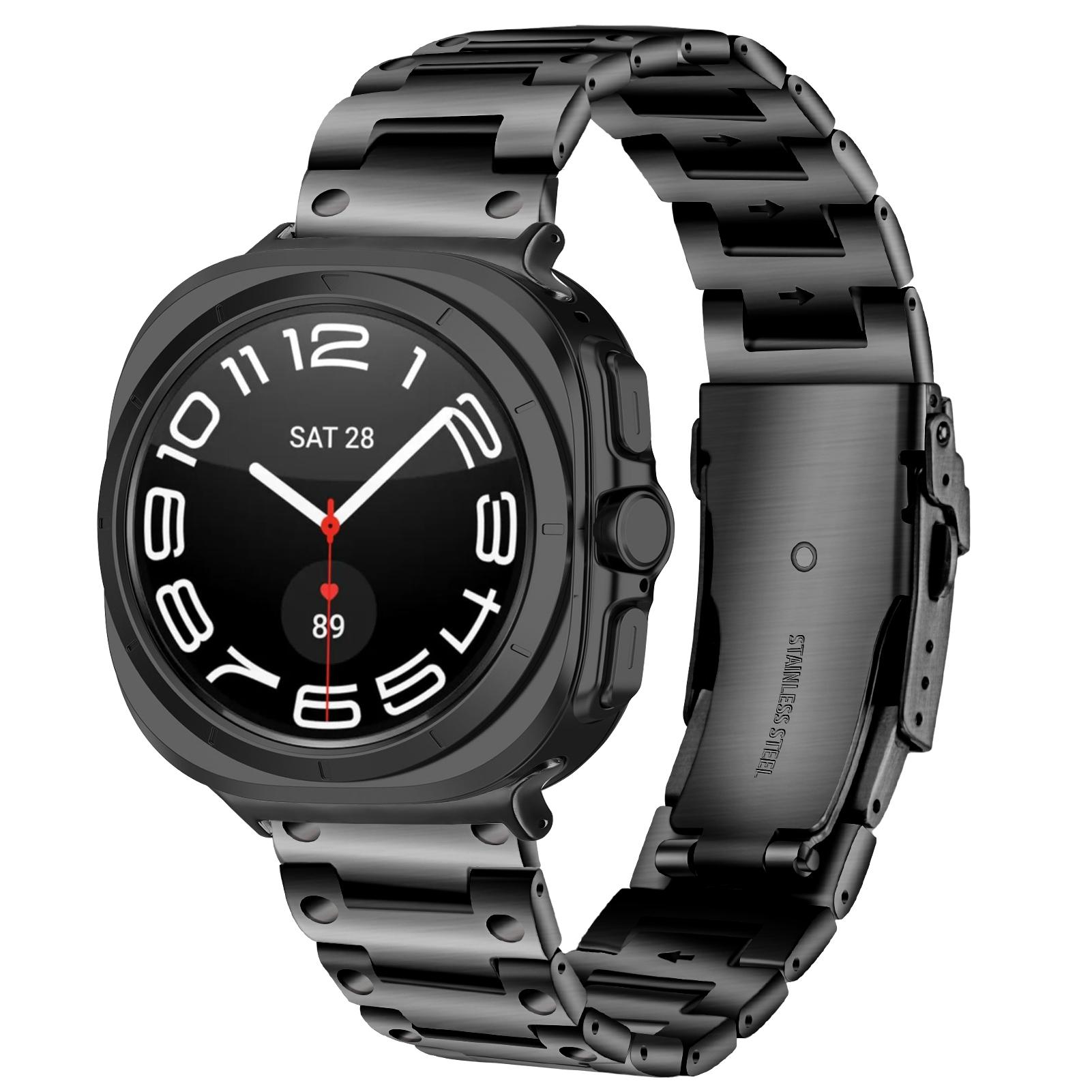 For Samsung Galaxy Watch Ultra 47mm Stainless Steel Watch Strap Buckle Design Wrist Band Black
For Samsung Galaxy Watch Ultra 47mm Stainless Steel Watch Strap Buckle Design Wrist Band Black