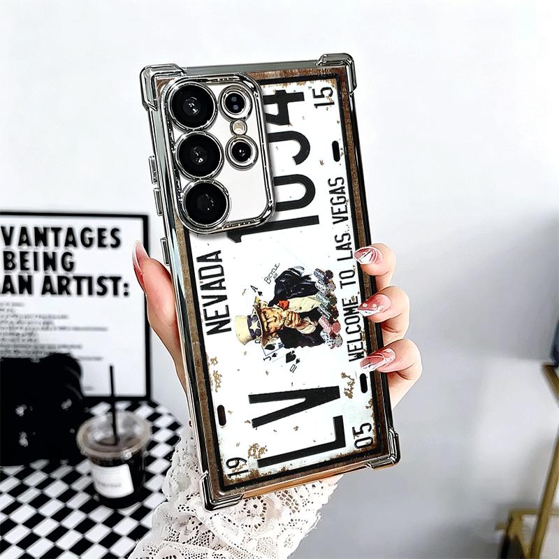 Retro Vintage License Plate Soft Phone Case For Samsung Galaxy S26 Ultra S25 Edge S24 FE S23 Plus S22 S21 + S20 Plating Anti-Fal Samsung S26
Retro Vintage License Plate Soft Phone Case For Samsung Galaxy S26 Ultra S25 Edge S24 FE S23 Plus S22 S21 + S20 Plating Anti-Fal Samsung S26