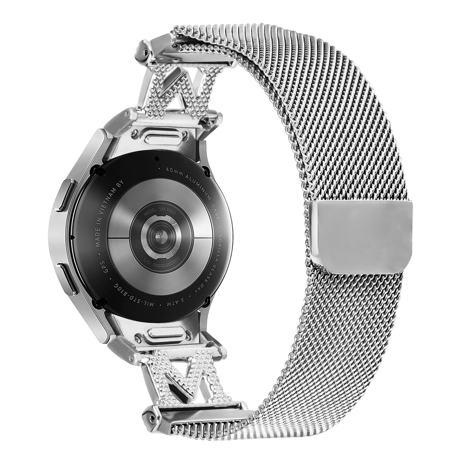 Metal Strap with Connector for Samsung Galaxy Watch6/6 Classic M-Type Milanese Silver Watch Band Rhinestone Decor As shown A
Metal Strap with Connector for Samsung Galaxy Watch6/6 Classic M-Type Milanese Silver Watch Band Rhinestone Decor As shown A