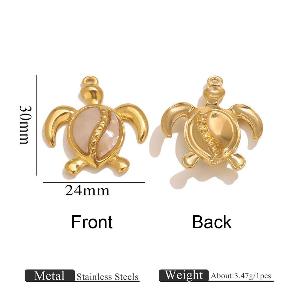 Turtle Starfish Conch Inlaid shell Stainless Steel Pendant For Women Summer Beach-style DIY Making Charm Fashion Jewelry
Turtle Starfish Conch Inlaid shell Stainless Steel Pendant For Women Summer Beach-style DIY Making Charm Fashion Jewelry