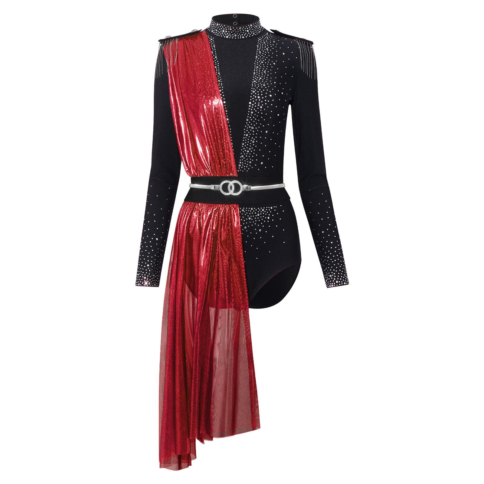 Womens Rhinestone Dancewear Metal Waist Belt Metallic Shiny Drape Long Sleeve Leotard Dress XL червоний
Womens Rhinestone Dancewear Metal Waist Belt Metallic Shiny Drape Long Sleeve Leotard Dress XL червоний