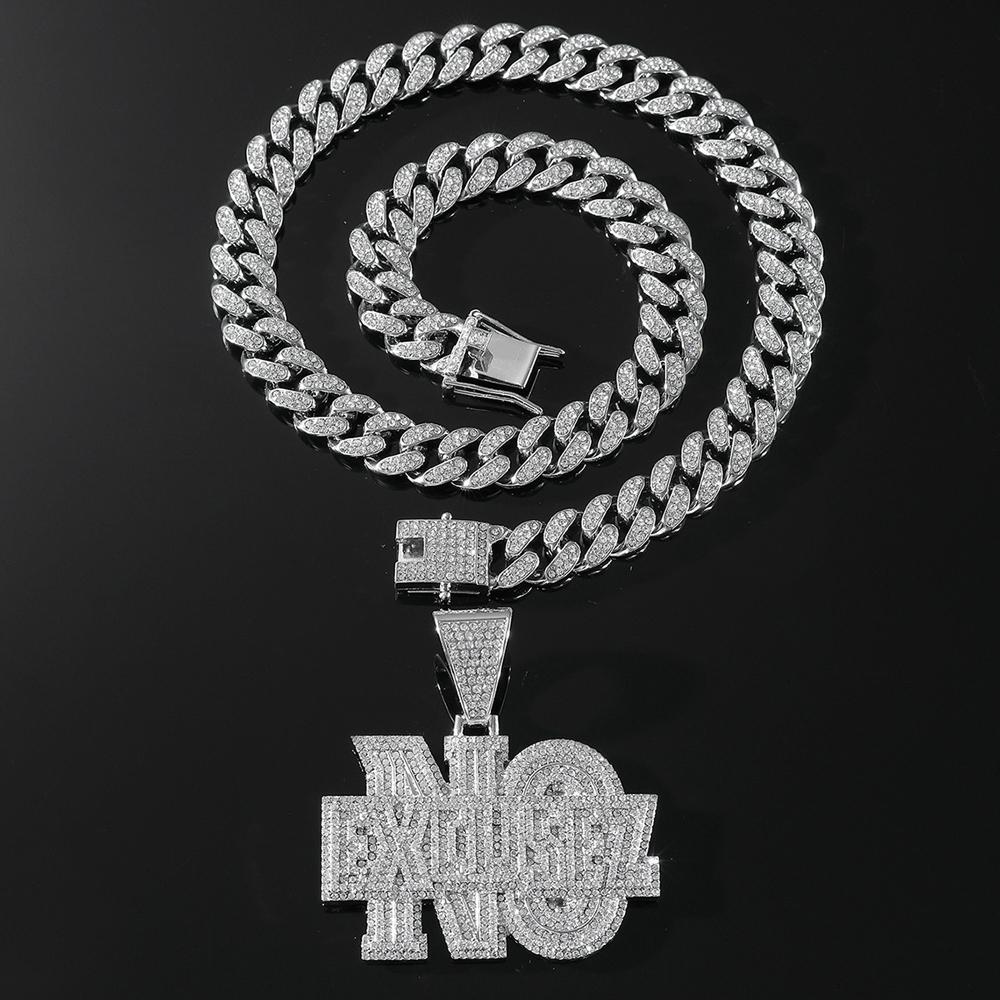 Чоловіча Хіп-Хоп Кулон Lettes NO EXCUSEZ з Кристалами 13мм Кубинським Ланцюжком Iced Out Bling Намиста Модні Панк Прикраси
Чоловіча Хіп-Хоп Кулон Lettes NO EXCUSEZ з Кристалами 13мм Кубинським Ланцюжком Iced Out Bling Намиста Модні Панк Прикраси